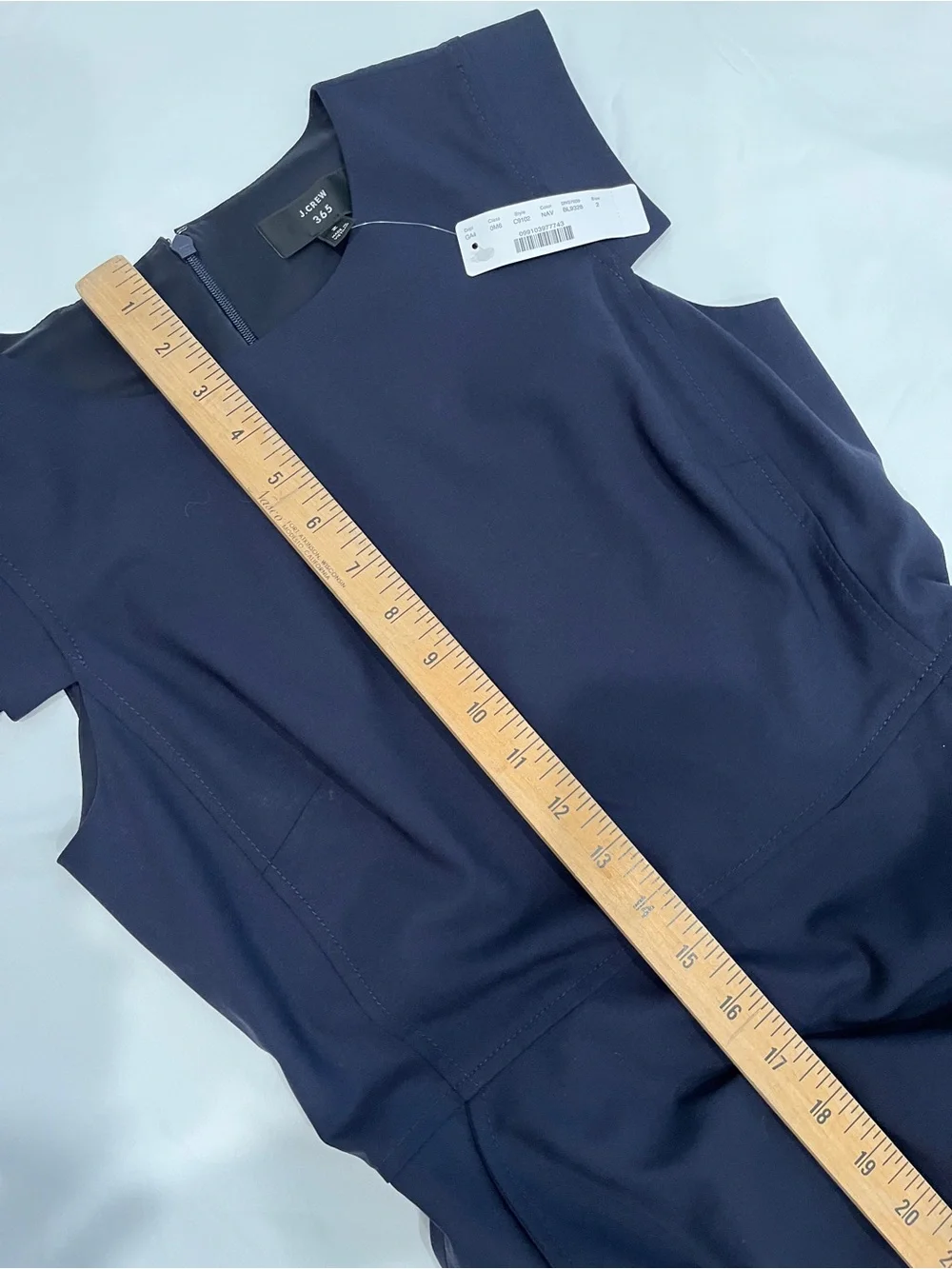 J. Crew Navy Cap-Sleeve Sheath Dress